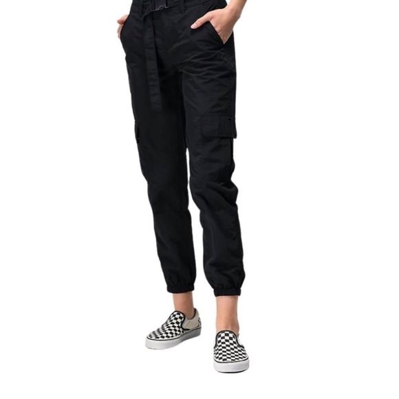ZUMIEZ BY NINETH HALL Black Cargo Pants Size Small - Picture 1 of 13